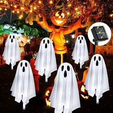 Halloween Decorations Outdoor Solar Ghost Garden Stake Lights Yard Party Decor