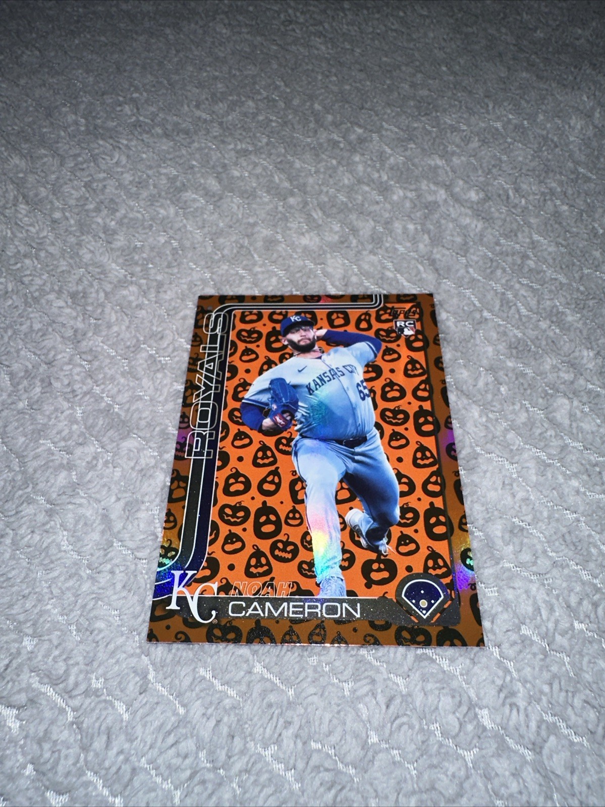 2025 Topps Update Holiday Jack-O-Lantern #US65 Noah Cameron Rookie Kansas Royals