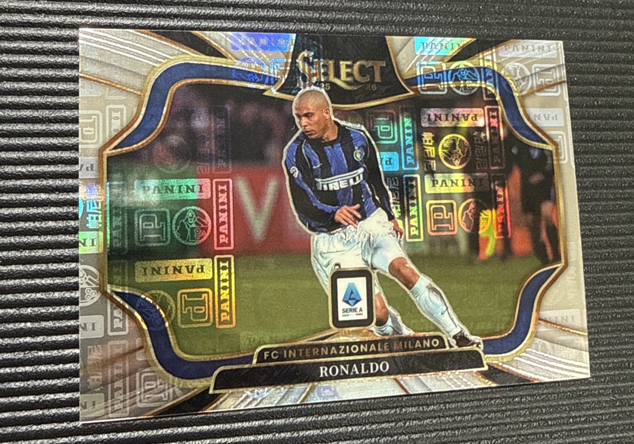 2025-26 Panini Select Serie A #250 RONALDO Panini Logo Prizm /61 Inter Legend view 3