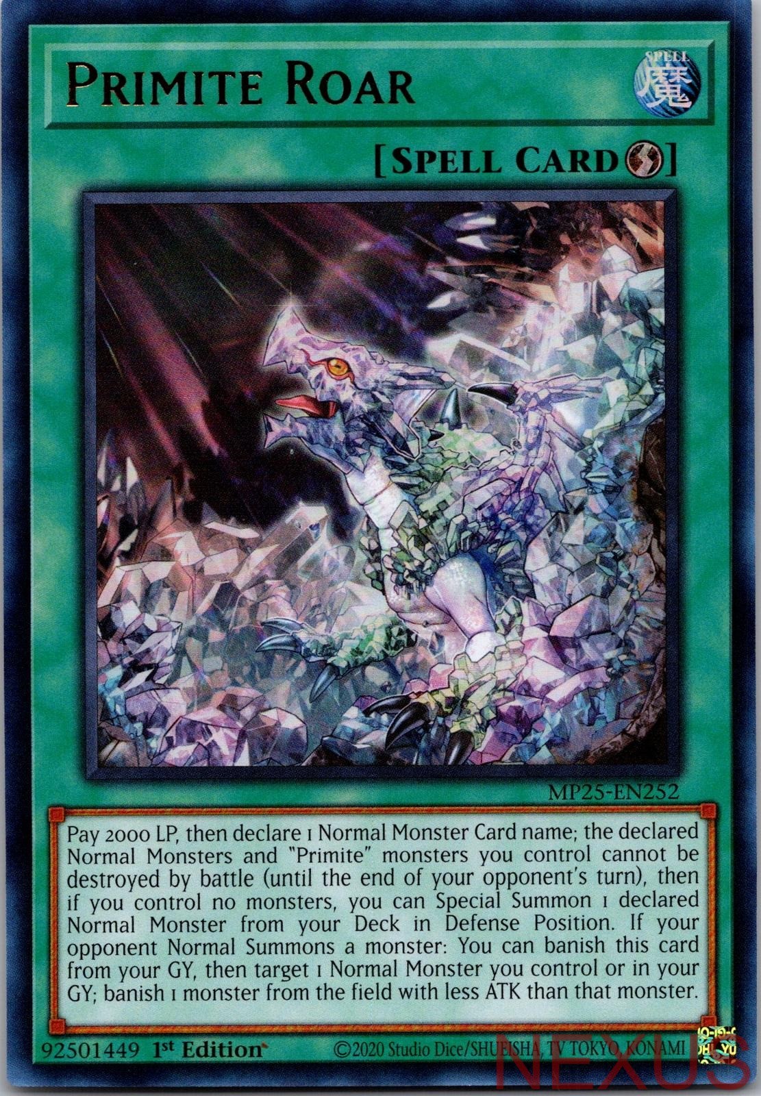 Primite Roar MP25-EN252 Ultra Rare 1st Edition Near Mint
