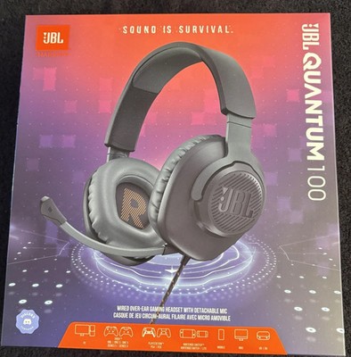 JBL Quantum 100 Wired Over-Ear Gaming Headphones - Black