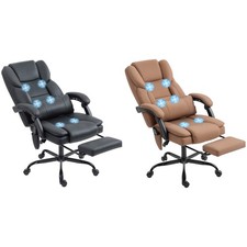 HOMCOM Office Chair with Massage, Reclining Desk Chair
