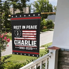 Rest In Peace, Justice For Charlie Kirk Flag Republican, Stand With Charlie Gard