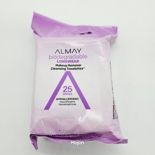 Almay Biodegradable Longwear Makeup Remover Cleansing Towelettes 25 Count