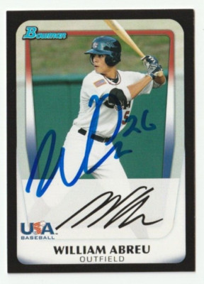 Willie Abreu Signed 2011 Bowman Draft Team USA Card Auto Baseball Autograph COA