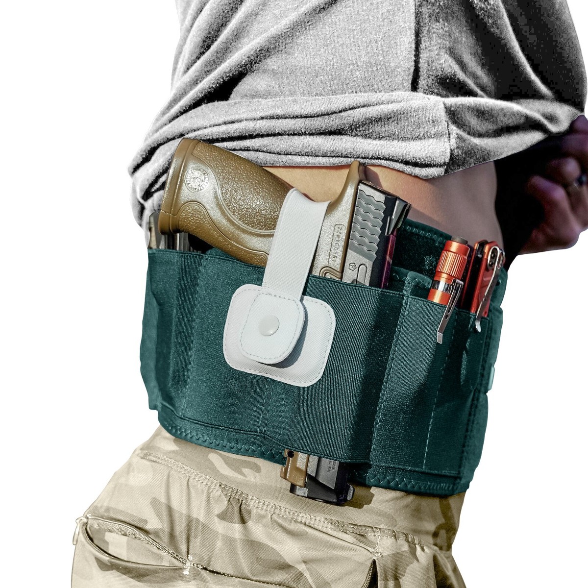 BRAVOBELT Belly Band Holster for Concealed Carry - MIDNIGHT TEAL