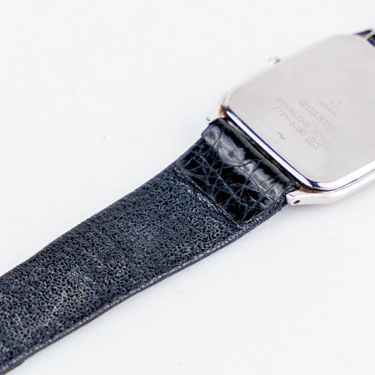 SEIKO Credor 7771-5030 Square Silver Quartz Mens Watch Vintage 