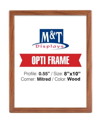 Snap 8x10 Frame, 0.55'' Wood Effect, Mitered Corner, Back Support, Front Loading