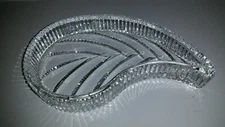 Waterford Crystal Leaf Paisley Vanity Tray Dish~Hallmarked