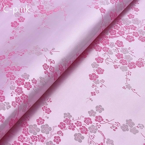 Costume costume cinese seta raso tessuto floreale tang vestito cheongsam al metro rosso - Foto 36 di 45