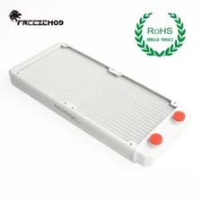 FreezeMod G1/4" 240mm Aluminum Radiator 27mm Thick for PC Water Cooling White