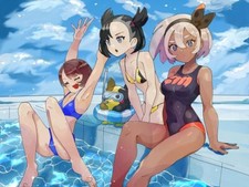 Pokemon anime pok mon sword shield yuri saitou Pad Gaming Mat Desk