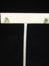 4/5 CARAT PERIDOT 14KT SOLID GOLD EARRINGS STUD