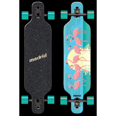 Longboard MADRID FLAMINGOS 40'' DROP THROUGH LONGBOARD - NEU KOMPLETT