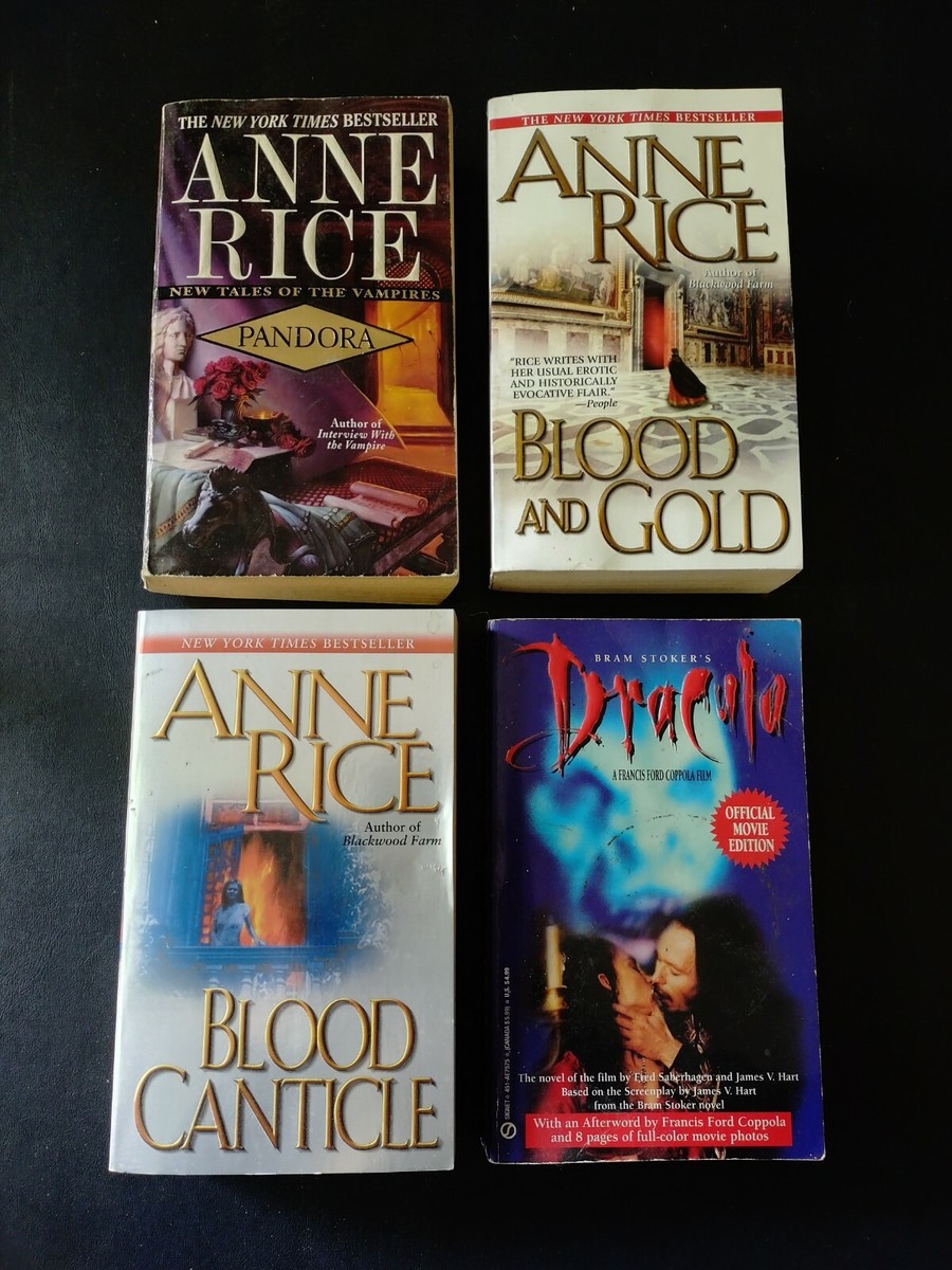 Vintage, Lot Of 4, Vampire Books, Annie Rice, Dracula, 90s-2000s