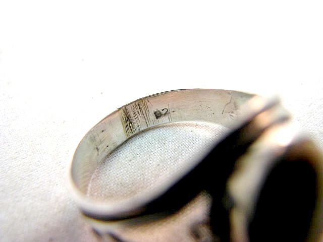Designer Solid Silver Tiger Eye Ring Circa 1930 - image 4