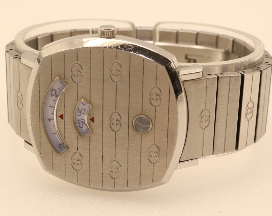 GUCCI JUMP HOUR WATCH in Stainless Steel 38 mm Ref. 157.3 #169 | eBay