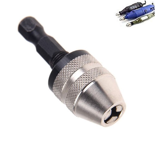 Universal Electric Grinding Chuck Jaw 1/4" Keyless Drill Bit Chuck Hex