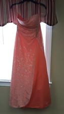 SALE!!!!-------Reign On Coral Peach PROM Gown size 9/10