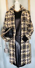 Nwt Cinzia Rocca Tweed Long Coat Size S