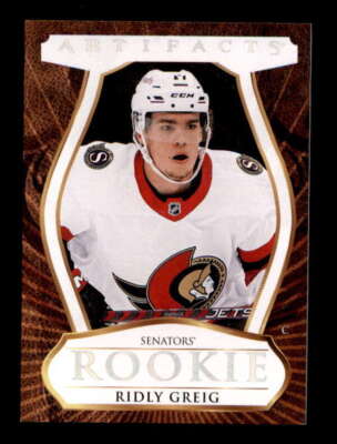 RIDLY GREIG 2023/24 UPPER DECK ARTIFACTS #190 ROOKIE LEATHER SP BF3954