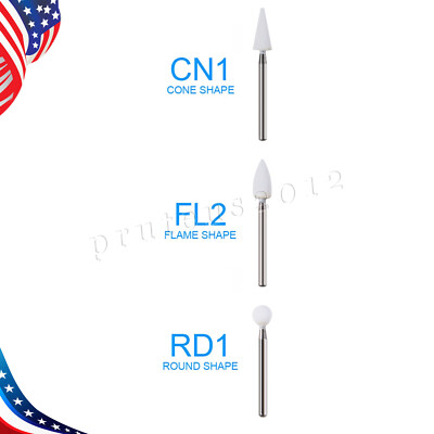 Dura-White Dental White Finishing Stones Flame Cone Shape FG Bur Arkansas USA