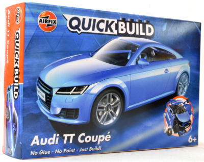 #ad Airfix QUICK BUILD Blue Audi TT Coupe Snap Together Plastic Model Car Kit J6054 $13.98