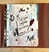 "For I know the Plans" Cover Set for use w/ Erin Condren A5 Ring Agenda Binder