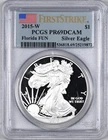 2015-W Proof American Silver Eagle "FUN SHOW" First Strike - PCGS PR69 DCAM -