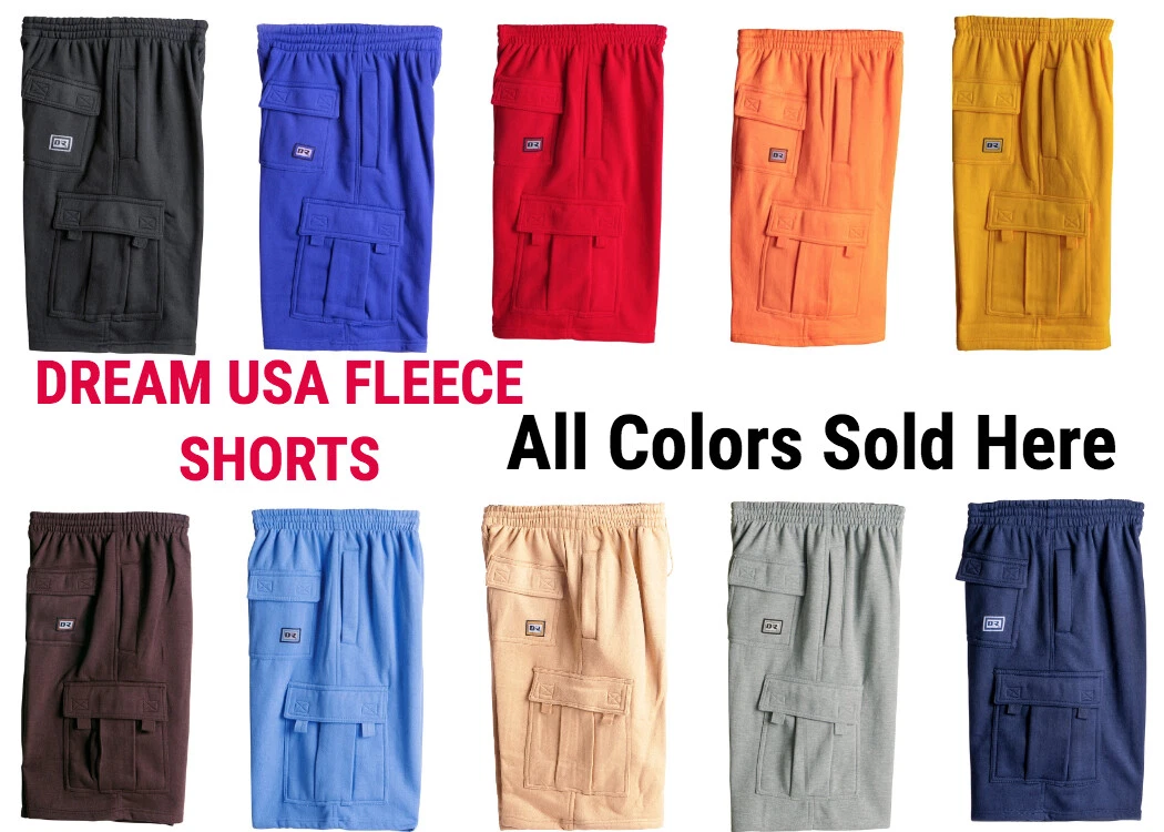 Dream USA Shorts Fleece Cargo mens womens