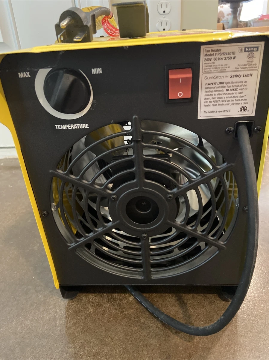 King Electric Portable Shop Heater, 3750W / 240V, Yellow, PSH2440TB | eBay