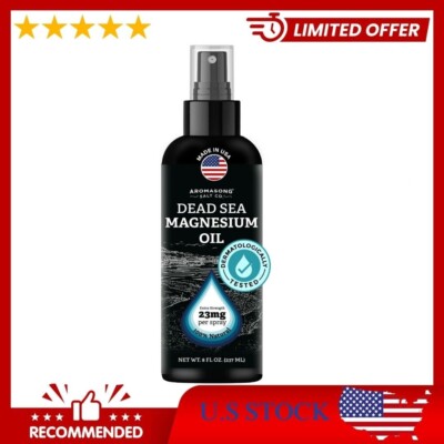 Magnesium Oil Spray - Large 8oz Size - Extra Strength - 100% Pure for Less Sting