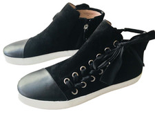 Zapatillas altas Avec Les Filles Valerie para mujer talla 9,5 negras botín zapatos