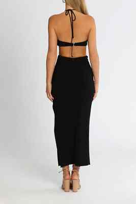 bec and bridge iris halter midi dress in Black Cutout Size AU 14 | RRP 240.00 30_SS