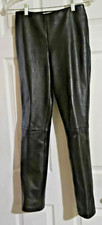 Hugo Buscati Collection Women's Black Leather Pants Vintage 90s Y2K Size 2P