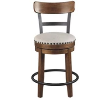 24.5” Counter Height Swivel Bar Stool, Brown