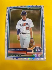 RS10944  2023 USA Baseball Stars and Stripes White #8 Stunner Gonzales #36/99