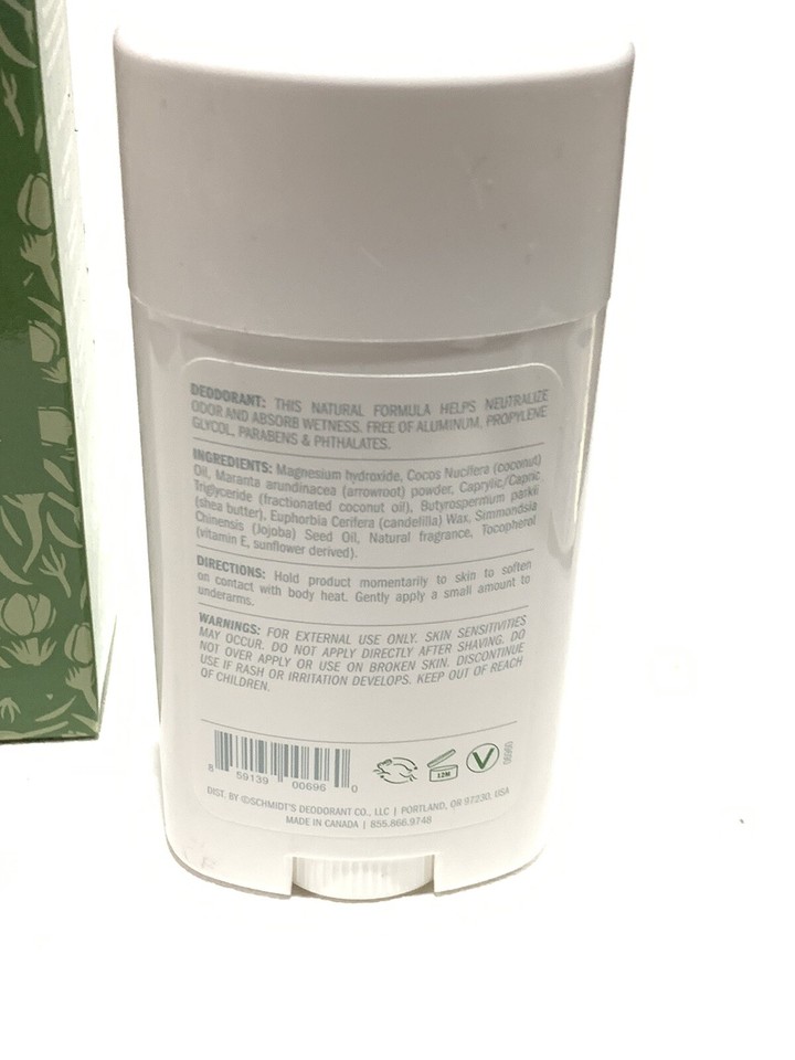 Schmidt's Jasmine Tea Natural Deodorant (2.65oz/75g) Sensitive Skin