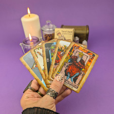 Pocket Rider Waite Oracle Set with Guidebook - Witchy Cauldron Travel Tarot