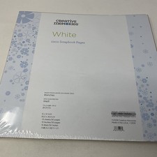 NEW Creative Memories 12x12 White Scrapbook Pages 15 Sheets/30 Pages