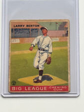 1933 Goudey Big League Chewing Gum R319 Larry Benton #45 Rookie RC