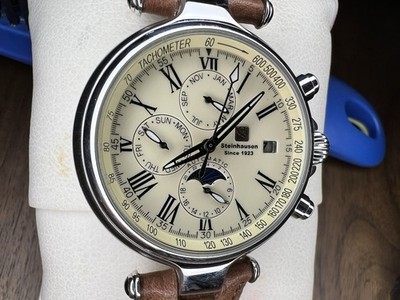 Steinhausen mens Tachimeter WR 5atm K0792 Chronograph