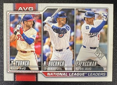 2026 Topps Series 1 National League Leaders AVG- Turner/ Hoerner/Freeman #151