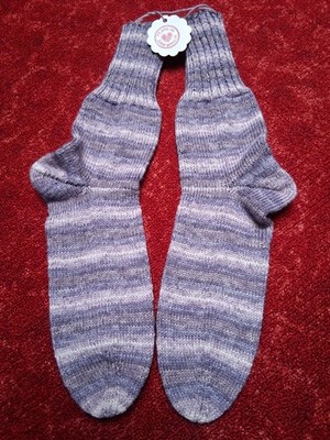 Handgestrickte Socken Gr. 38/39 in Grautöne aus 4fach Gründl-Sockenwolle  NEU