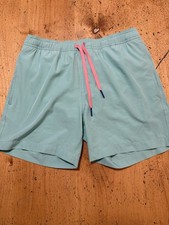 Southern Tide Men  s Swim Trunks Swimsuit Shorts Size S Green Performance Lined