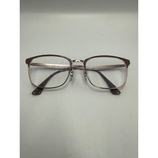 Ray-Ban RB 6421 2973 Matte Brown Rose Gold Square Eyeglasses Frames 54-18-145