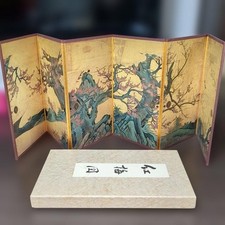 Japanese vintage Small Byobu panel folding screen