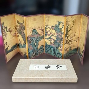Japanese vintage Small Byobu panel folding screen