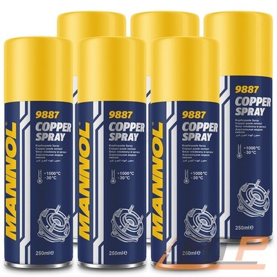 MANNOL 6x 250 ml COPPER SPRAY KUPFERSPRAY SPRÜHKUPFERFETT KORROSIONSSCHUTZ