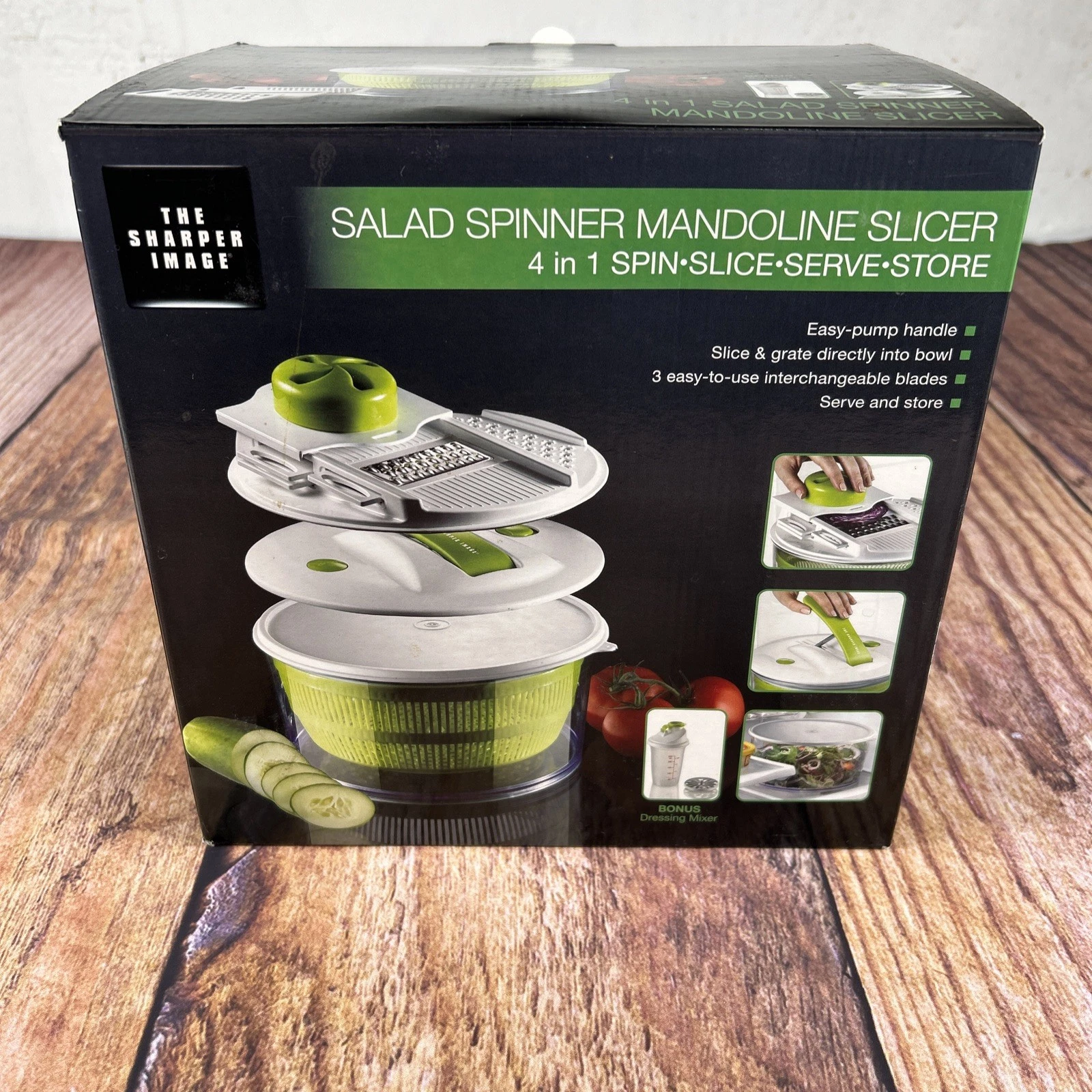 Sharper Image 4-in-1 Salad Spinner and Mandoline Slicer New, Open box.
Opens in a new window or tab
